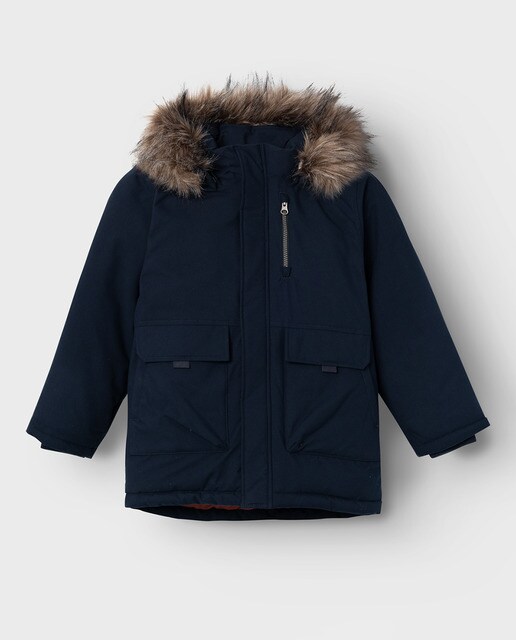 Parka de niño con capucha desmontable