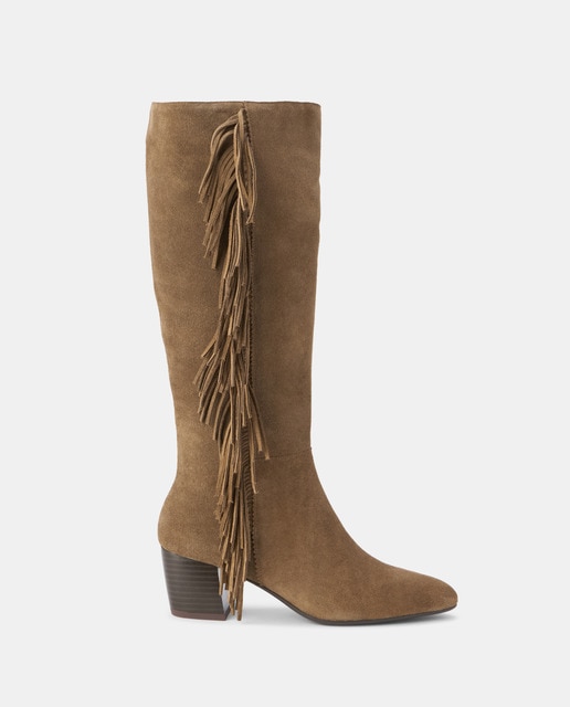 Botas de mujer con tacón y flecos