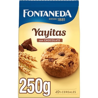 LU YAYITAS galletas de desayuno con chispas de chocolate bolsa 250 g