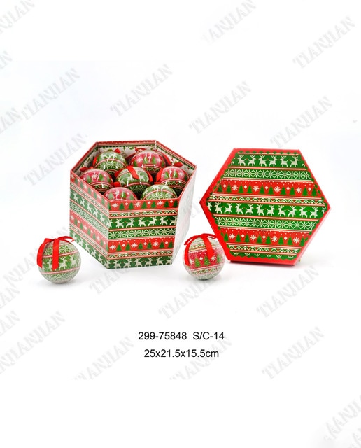 Bola decoración set 14 pvc