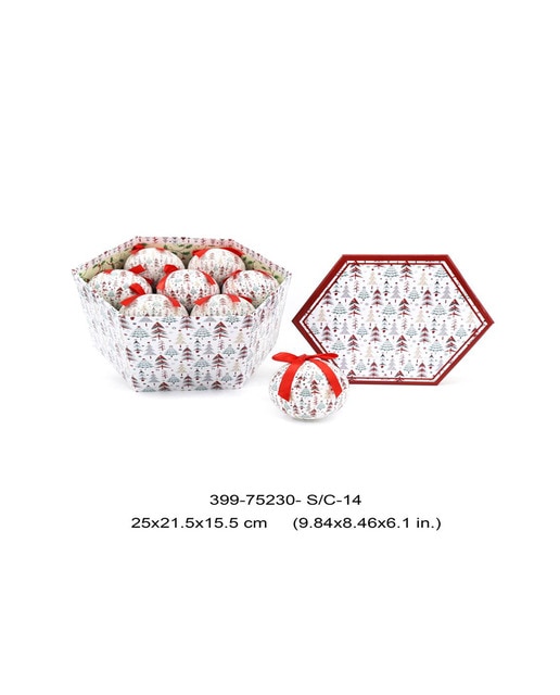 Bola decoración set 14 pvc