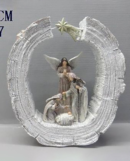 Nacimiento resina 19,5x6x22 dorado