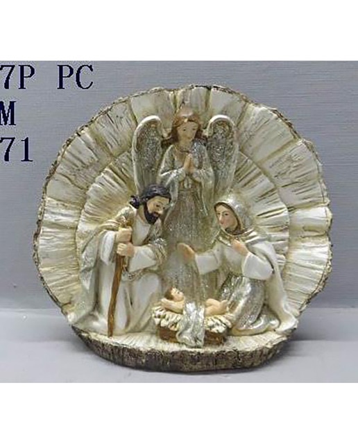 Nacimiento resina 21x7,5 dorado