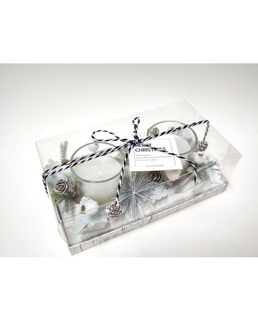 Vela set 2 cera cristal