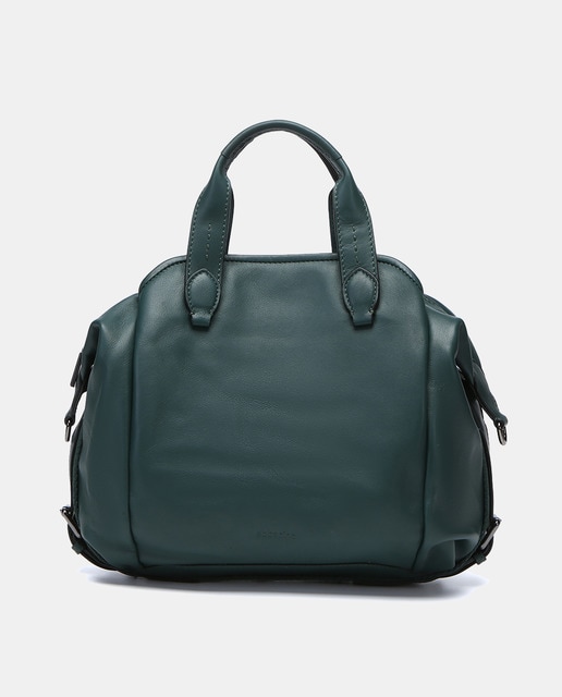 Bolso bowling en piel verde