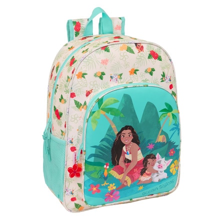 Mochila adaptable a carro Vaiana Safta beige y azul