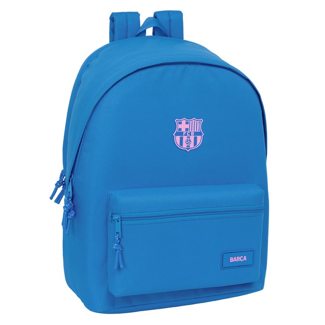 Mochila doble para portatil 15,6'+ usb F.C. Barcelona indigo.
