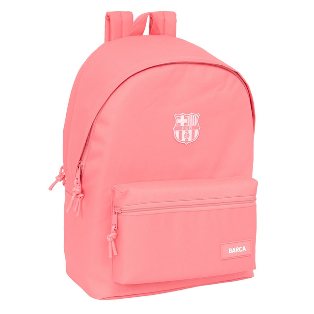 Mochila doble para portatil 15,6'+ usb F.C. Barcelona coral.