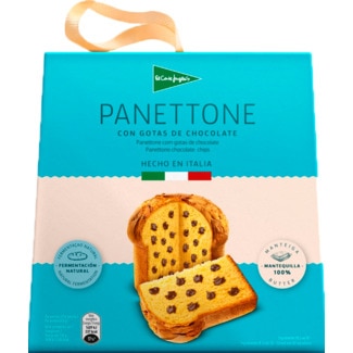 El Corte Inglés Panettone Gotas de Chocolate embalagem 750 g