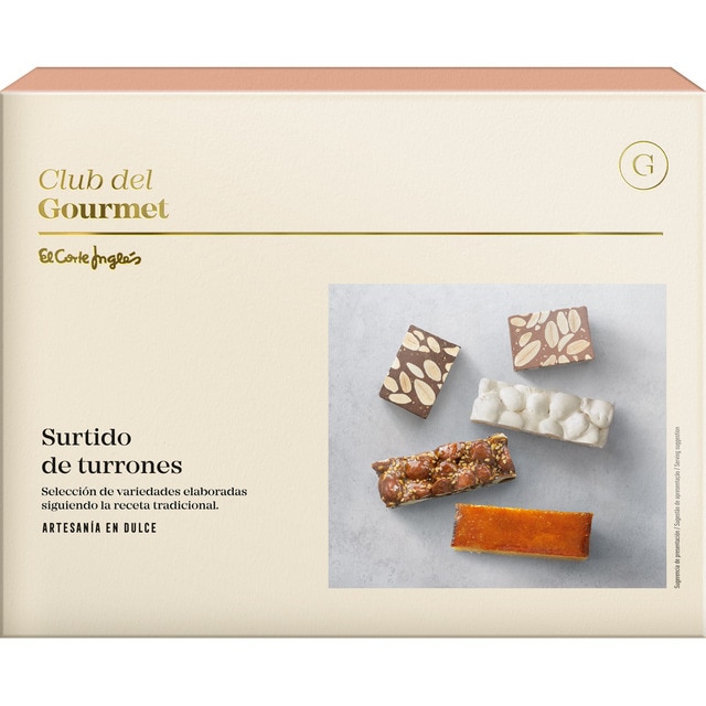 Porciones de turrón Club del Gourmet