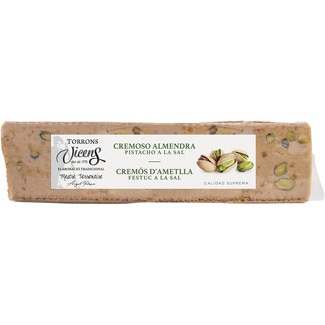 VICENS Creamy almond nougat with pistachio and salt tablet 300 g