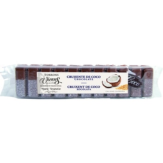 VICENS Knuspriger Turrón mit Kokosnuss und Schokolade Tafel 300 g