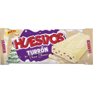 VALOR HUESITOS turrón de chocolate blanco con trocitos de barquillo y arroz inflado tableta 200 g
