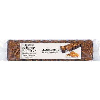 VICENS Mandarine-Haselnuss-Praline-Turrón Tafel 300 g