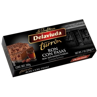 DELAVIUDA Supreme Quality rum and raisin praline nougat case 200 g