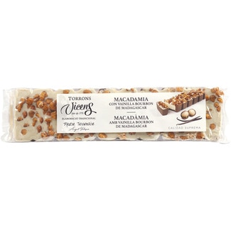 VICENS Macadamia praline nougat with Madagascar bourbon vanilla case 300 g