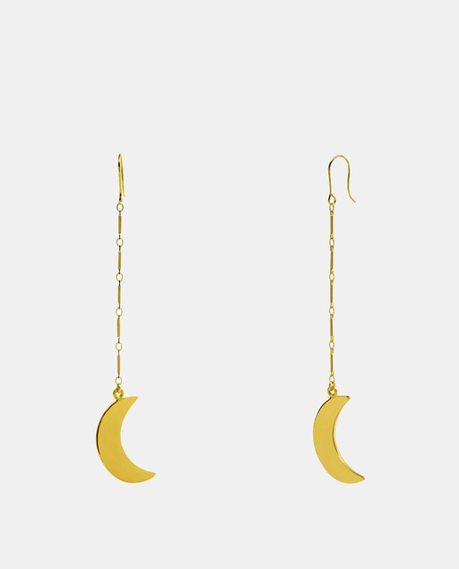 Pendientes Luna dorados
