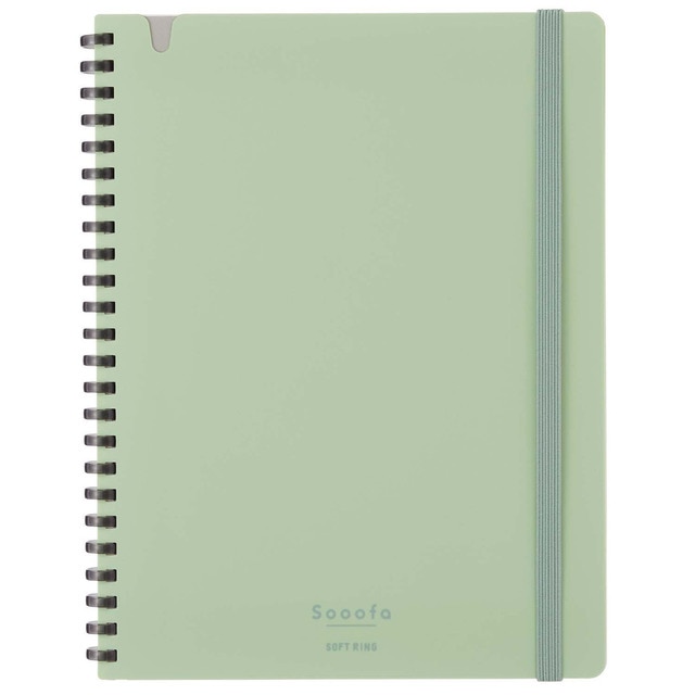 Cuaderno anillas flexibles Kokuyo cuadrícula 4 mm A5 verde.