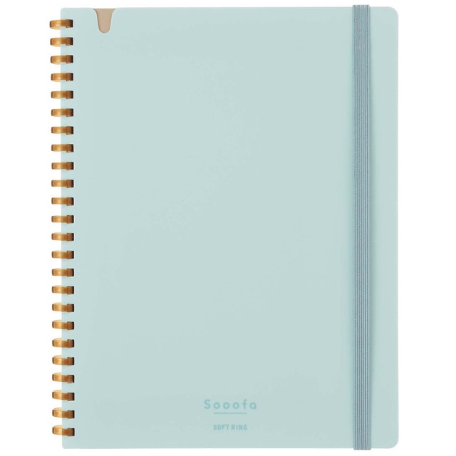 Cuaderno anillas flexibles Kokuyo cuadrícula 4 mm A5 verde claro.