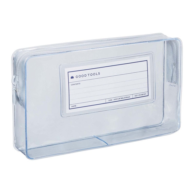 Estuche Kokuyo Good Tools transparente.
