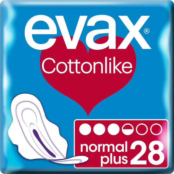Cottonlike compresa con alas normal plus bolsa 28 unidades