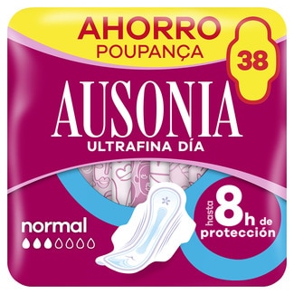 AUSONIA normal ultra-thin sanitary towel with wings bag 38 each