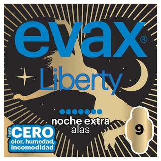 EVAX Liberty compresa con alas noche extra caja 9 unidades
