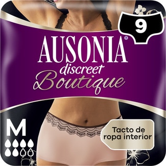 AUSONIA DISCREET Boutique plus incontinence briefs size medium bag 9 units