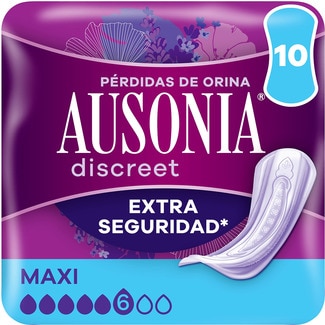 AUSONIA DISCREET Maxi incontinence pad for urinary incontinence extra protection bag 10 units