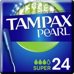 Pearl super tampons with applicator box 24 units