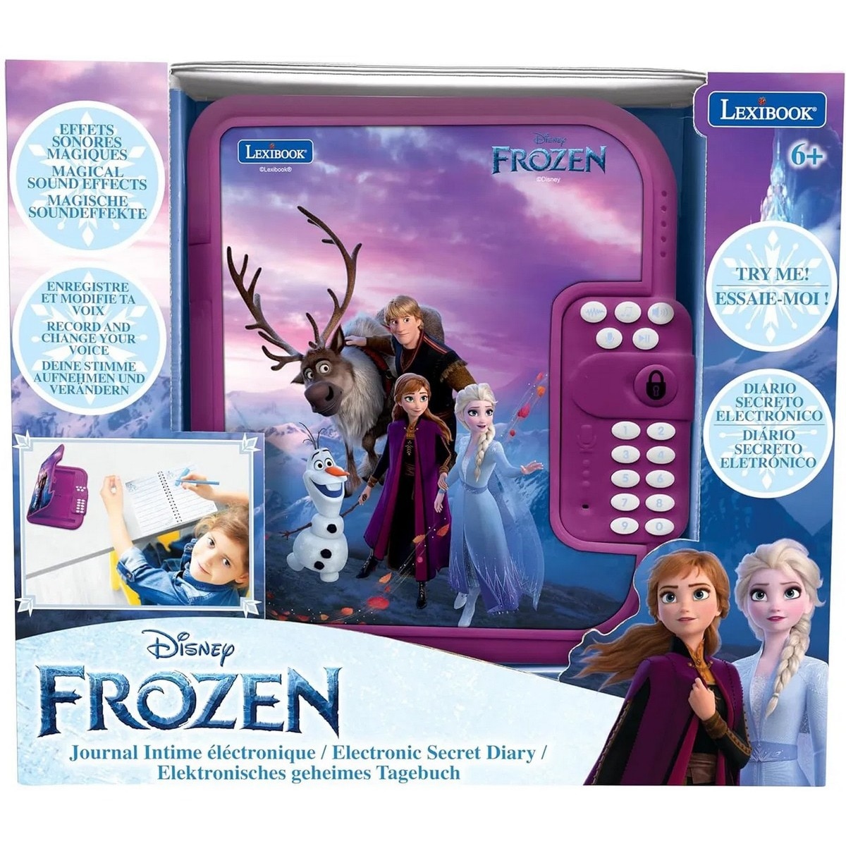 Lexibook Caderno eletrónico Segredo Safe Ice Kingdom 5
