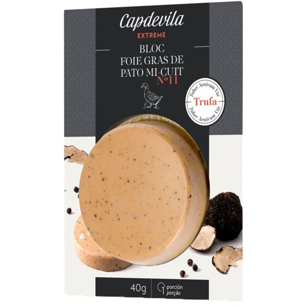 Bloco Foie Gras de Pato Mi-Cuit com Trufa embalagem 40 g