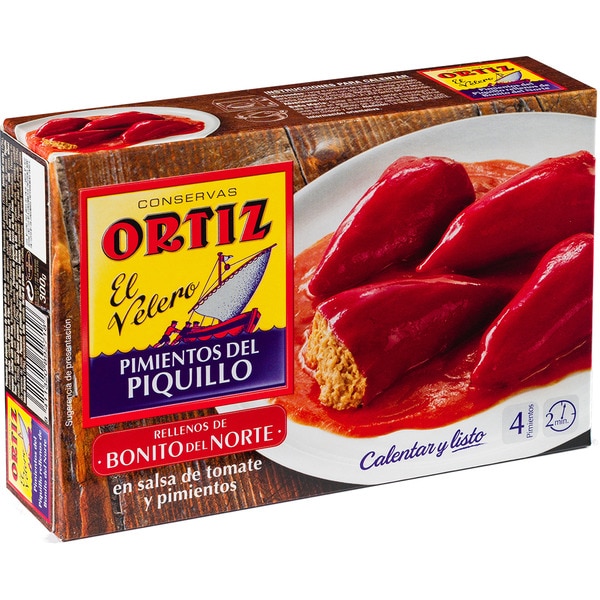 piquillo peppers stuffed with Biscay skipjack tuna in pepper and tomato sauce tin 300 g