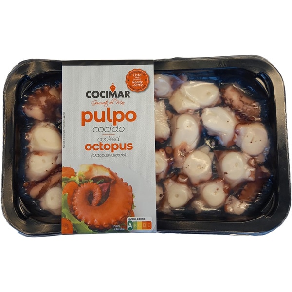pulpo cocido troceado bandeja 200 g
