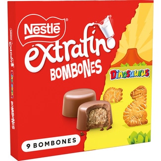 NESTLE EXTRAFINO Dinosaurus bombones rellenos de galleta estuche 116 g