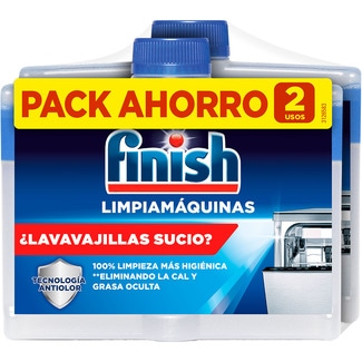 FINISH limpia máquinas de lavavajillas pack 2 botella 250 ml
