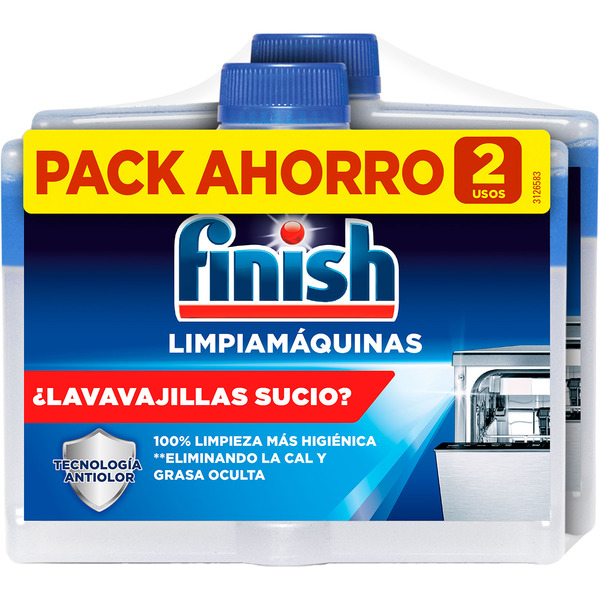 limpia máquinas de lavavajillas pack 2 botella 250 ml