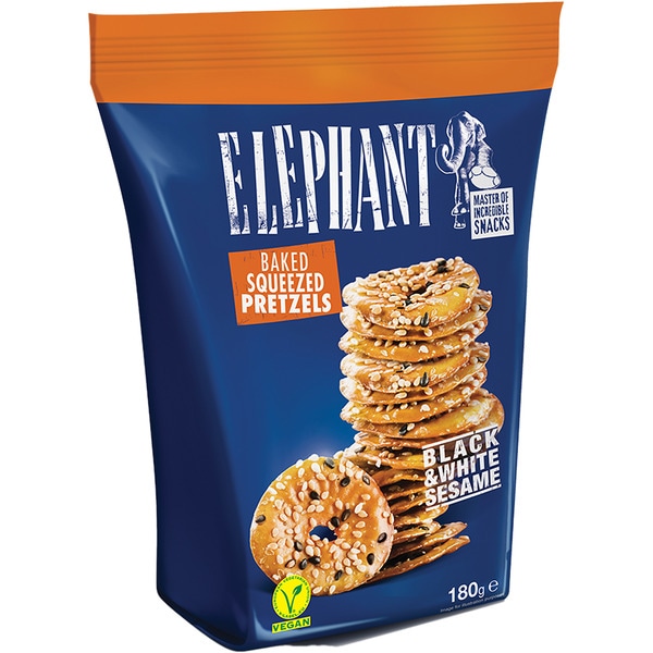 pretzels con sésamo bolsa 180 g