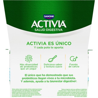 Zero bífidus natural desnatado 0% m.g. edulcorado pack 8 unidades 120 g pack ahorro - Danone Activia