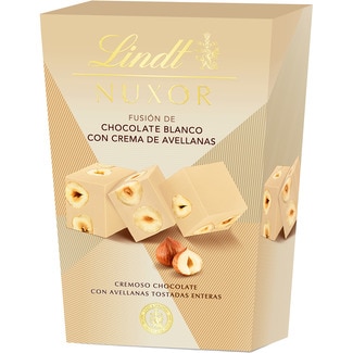 LINDT NUXOR white chocolate bonbons with toasted hazelnuts case 150 g