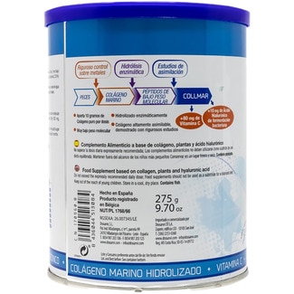 Collmar colágeno marino hidrolizado para cartílagos huesos y piel envase 275 g con vitamina C y ácido hialurónico - Drasanvi