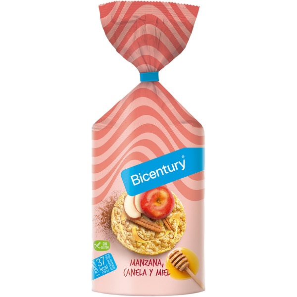 tortitas de maíz con manzana, canela y miel sin gluten bolsa 134 g