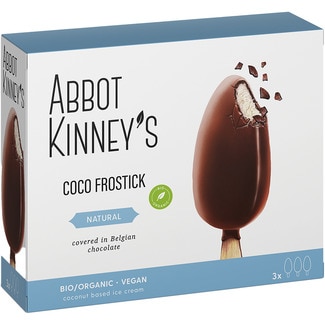 ABBOT KINNEY'S Coco Frostick helado de yogurt de leche de coco ecológico y sin gluten envase 3 unidades