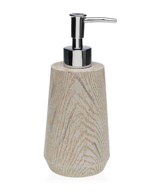 Dispensador de jabón acabado madera