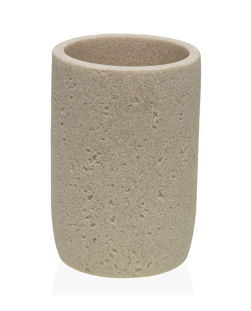 Vaso para cepillos acabado piedra