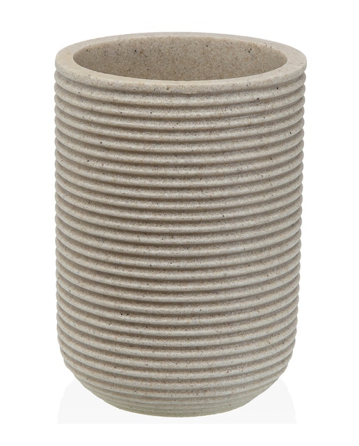 Vaso portacepillos ellie beig