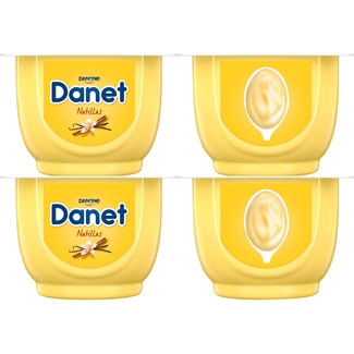 Natillas de vainilla sin gluten pack 8 unidades 120 g pack ahorro - Danone Danet