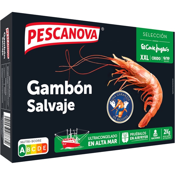 Special Edition El Corte Ingles rohe wilde Rotgarnele 9-19 Stück Karton 2 kg