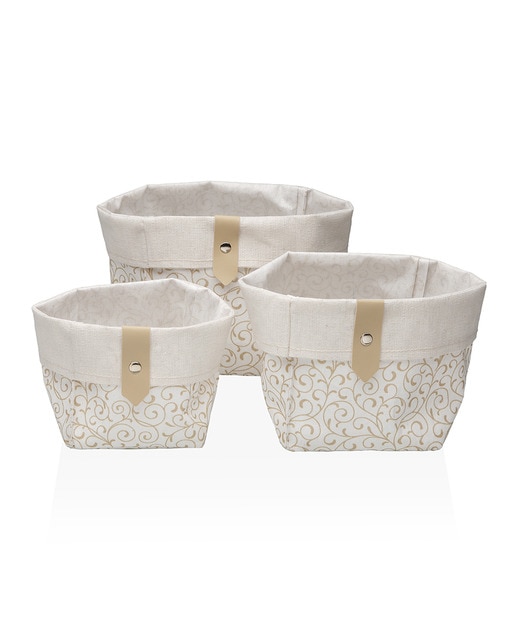 Set de 3 cestas cuadradas SERPENTINE