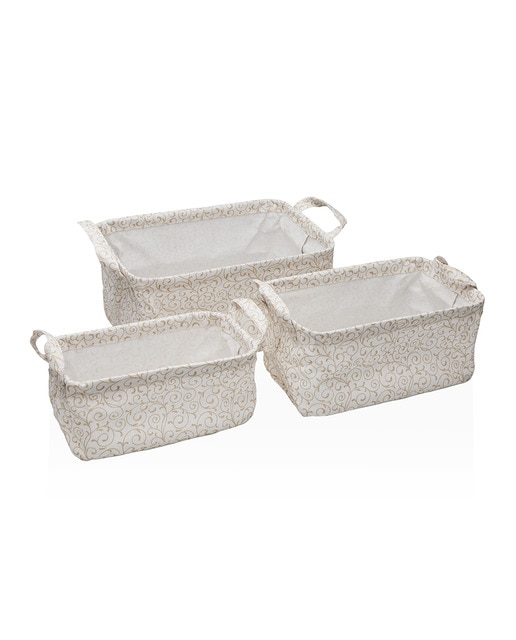 Set de 3 cestas rectangulares SERPENTINE